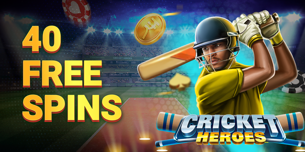 40 Free Spins in Cricket Heroes